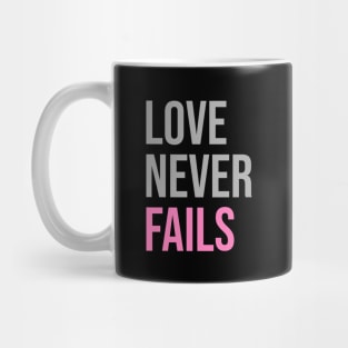 'Love Never Fails' Awesome Family Love Gift Mug